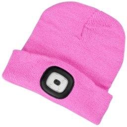 Caciula roz pentru copii cu LED USB Strend Pro Albacore, marimea M