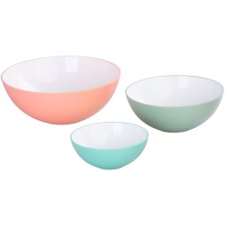 Set 3 boluri pentru salata MagicHome, 600/1500/3000 ml, pastel