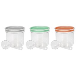 Doza Curver Dry Food 1L cu masura, culori mix mint/gri/piersica