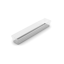 Organizator pentru sertar Curver Sistema 5, transparent/gri, 37,5 x 7,5 x 5 cm