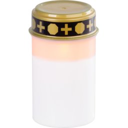 Candela funerara MagicHome cu LED alb cald si baterii incluse, 12 cm