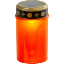 Candela funerara solara MagicHome cu LED, rosie, efect flacara