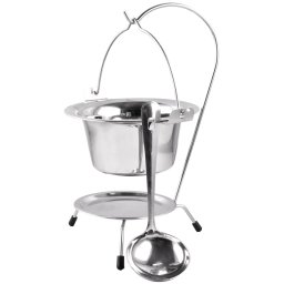 Set de servire MagicHome din inox 800 ml cu suport si polonic