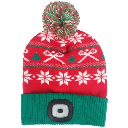 Caciula de Craciun cu LED Strend Pro, verde-rosu, marimea L