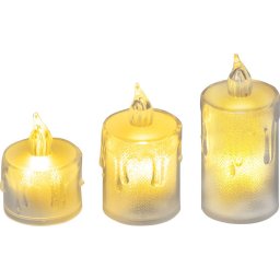 Set 3 lumanari LED MagicHome pentru Craciun, lumina alb cald