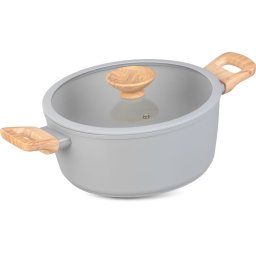 Cratita MagicHome Harmony 24 cm cu capac din sticla si strat ceramic