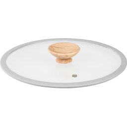 Capac din sticla MagicHome Harmony 26 cm, cu margine din silicon