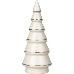 Decoratiune brad din portelan alb MagicHome, 4,5x4,5x11,2 cm