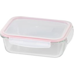 Caserola din sticla MagicHome 1500 ml cu capac Clip, dreptunghiulara