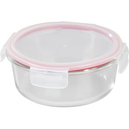 Doza alimentara rotunda din sticla 950 ml cu capac Clip MagicHome