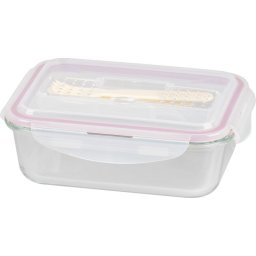 Caserola din sticla MagicHome 1000 ml cu capac Clip si tacam