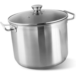 Oala din inox MagicHome Chloe 15 L, 30 cm, cu capac din sticla