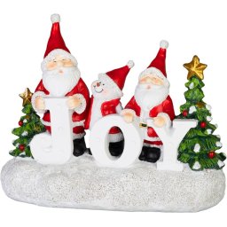 Decoratiune de Craciun MagicHome Santa JOY din polyresin, 24,5 cm