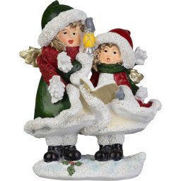 Decoratiune de Craciun MagicHome cu copii colindatori, 8,8x13,2x17 cm