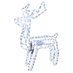 Decoratiune de Craciun ren LED exterior, 216 LED alb rece, 73x44x82 cm