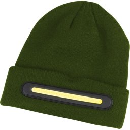 Caciula de iarna cu LED Strend Pro Beanie, verde, 40 COB, USB-C