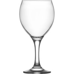 Pahare de vin LAV Misket din sticla, 365 ml, set 6 bucati