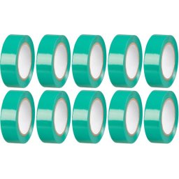 Banda izolatoare PVC verde Strend Pro 19 mm x 10 m, set 10 buc