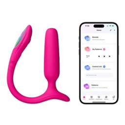 Lovense Lush Anal Dop Anal Vibrator din Silicon cu Control de Oriunde prin Aplicatie Flexibil se Adapteaza Perfect