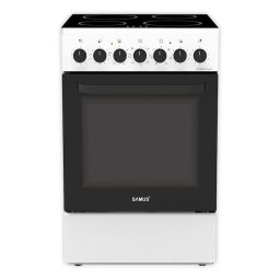 Aragaz Samus SM568VME White, Full electric, 4 zone de gatit vitroceramice, 60L, 7 Functii de gatire, Alb