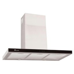 Hota Decorativa Tornado Lara 1200 (90), 1 motor, latime 90 cm, 3 viteze, absorbtie 1200 m3/ora, Inox / Negru