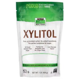Xilitol Indulcitor Natural pentru Igiena Orala si Inlocuirea Zaharului - NOW Foods - 454 grame