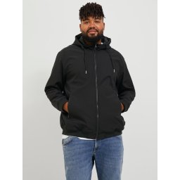 Jack & Jones Plus Jacheta softshell cu gluga barbati big sizes, Negru (SELECTATI MARIMEA: 3XL)