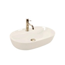 REA-U4589 - Lavoar AURA 41x61 cm pentru blat, ceramică, crem, finisaj lucios