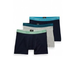 SCOTCH & SODA Lenjerie (Pack of 3) Men Base Herringbone Boxer 3P 701222705 SCU007.3 petrol/navy/grey