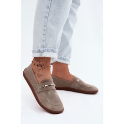 Mocasini damă din piele întoarsă barefoot Cappuccino