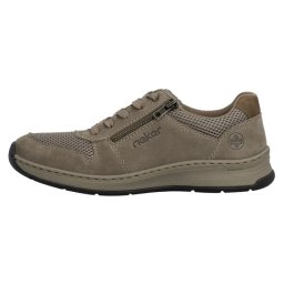 Pantofi barbati, bej, casual, piele naturala, cu talpa joasa, Rieker 14300-64-Bej (Marime: 40)