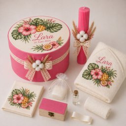 Trusou botez complet Tropical Hibiscus