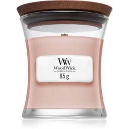 Woodwick Vanilla & Sea Salt lumânare parfumată cu fitil din lemn 85 g