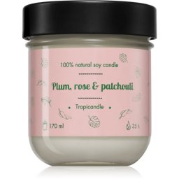 Tropicandle Plum, Rose & Patchouli lumânare parfumată 170 ml