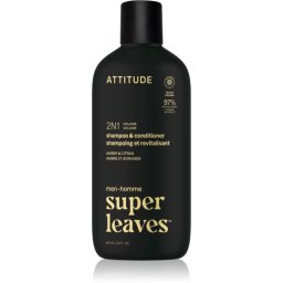 Attitude Super Leaves Men's Shampoo and Conditioner 2-in-1 sampon si balsam 2 in 1 pentru barbati Amber & Citrus 415 ml
