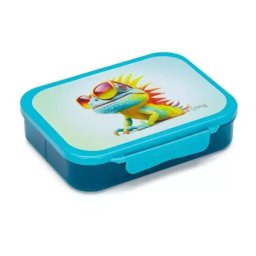 Caserolă de gustare cu model de cameleon, compartimentată