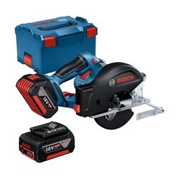 Bosch - GKM 18V-50 - Fierastrau circular cu 2 acumulatori si incarcator, Li-Ion, 18 V, 5 Ah, 136x20 mm, valiza speciala