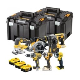 DeWalt - DCD796N + DCF887N + DCS565N + DCH273N + DCS334N + DCL040 - Masina de gaurit si insurubat cu percutie, 70 Nm + Masina de insurubat cu impact, 205 Nm, M5-M14 + Fierastrau circular, 165x20 mm + Rotopercutor SDS-Plus, 2.1 J + Fierastrau pendular + La
