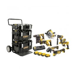 DeWalt - DCK853P4 - Set 8 scule cu 4 acumulatori si incarcator, Li-Ion, 18 V, 5 Ah + 3 valize speciale