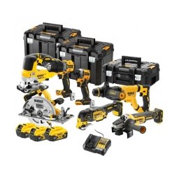DeWalt - DCK706P3T - Set 7 scule cu 3 acumulatori si incarcator, Li-Ion, 18 V, 5 Ah + 3 valize speciale