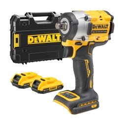 DeWalt - DCF921D2T - Masina de insurubat cu impact cu 2 acumulatori si incarcator, Li-Ion, 18 V, 2 Ah, patrat 1/2 inch, 610 Nm, -, valiza speciala