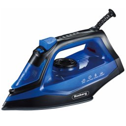 Fier de calcat Rosberg R51050G, 1850-2200W, 160 ml, Acoperire ceramica, Auto-curatare, Termostat, Albastru/Negru