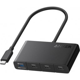 Hub USB ANKER USB-C 4-in-1, 4x USB-C, Black