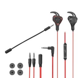 Casti Trust TRU GXT 408 Headset In-ear Black,Red