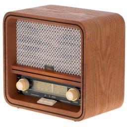 Radio Retro CR 1188, FM/AM radio, Bluetooth, USB, Stereo, Finisaj de lemn