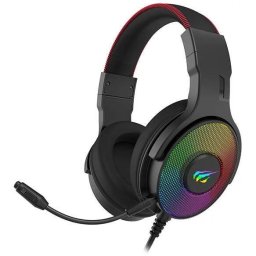 Casti H2028U, microfon, efect RGB, USB, 3D, Driver 50mm, Lungime cablu 2.1m, alb