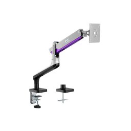 Ergo Office ER-436 1-Fold Premium Monitor Mount with Gas Spring 17"-32" Double Arm Desk Mount Monitor Arm Swivel Tilt Rotateable VESA 75x75 100x100 up to 9kg