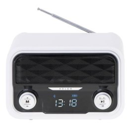 50 de statii de memorie, MP3, Port USB si card SD, Fara fir, Portabil, Baterie 1800 mAh, Micro USB, Alb/Negru