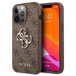 Husa Husa PU 4G Metal Logo iPhone 13 Pro Maro