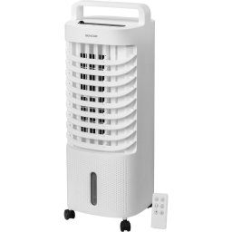 Ventilator cu racitor si purificator de aer portabil SFN 5011WH Temporizator 1-8 ore Rezervor apa 3 l, Alb